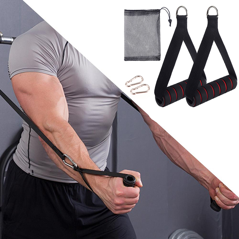 Yoga Fitness Resistance Band - 【F】Pegangan Mesin Kabel Heavy Duty Dengan