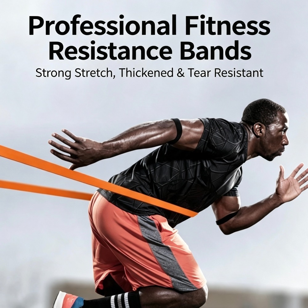 Yoga Fitness Resistance Band - Pita Latihan Ketahanan Tebal, Pita Elastis