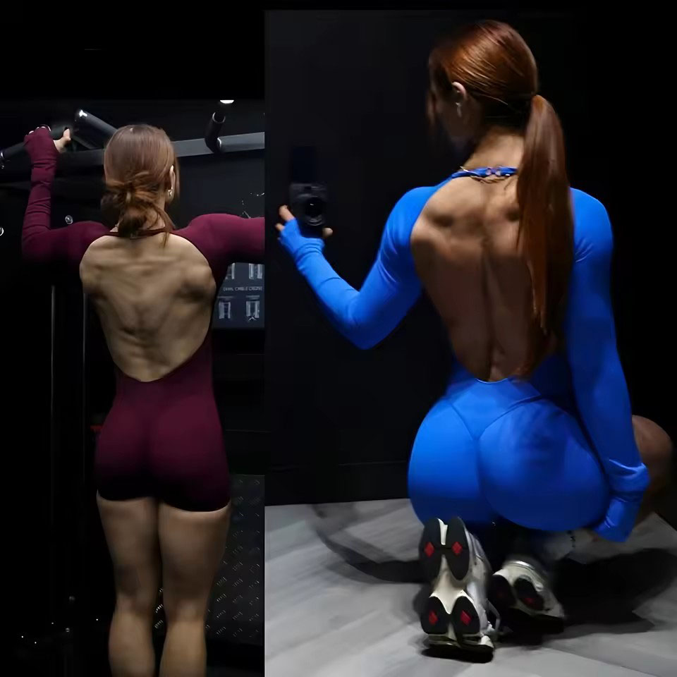 Yoga Fitness Training - Jumpsuit lengan panjang Impact untuk wanita,