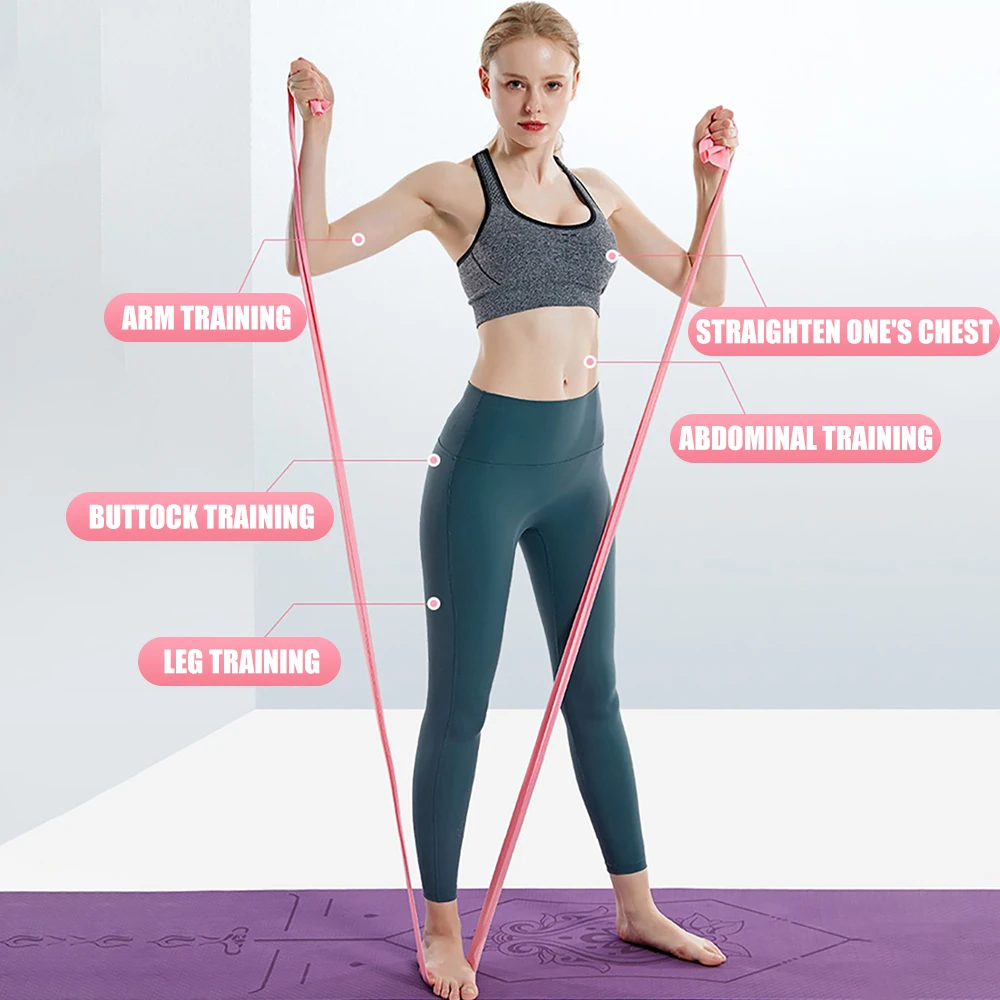 Panjang 200cm, Tali Resistensi - Yoga Fitness Resistance Band ulasan dan harga